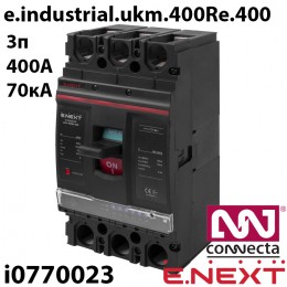 Силовий автоматичний вимикач E.NEXT e.industrial.ukm.400Re.400 з електронним розчіплювачем 400А 3Р