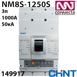 Автоматичний вимикач з електронним розчіплювачем CHINT NM8S-1250S 1000A 3P