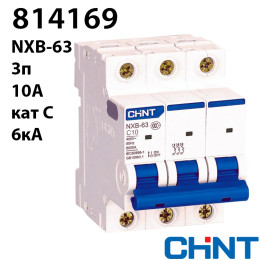 Автоматичний вимикач CHINT NXB-63 3P C10 6kA