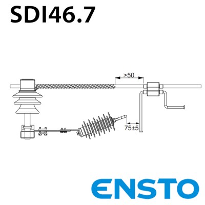 ОПН з іскровим проміжком SDI46.7 для штирьового ізолятора на 20кВ