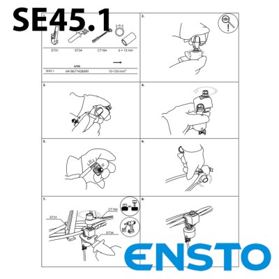 Проколюючий затискач SE45.1 для ОПН