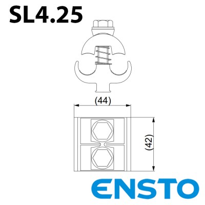 Затискач зєднувальний плашковий SL4.25 (16-120)/(16-120)