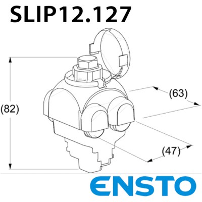 Односторонній проколюючий затискач SLIP12.127 (10-70)/(1,5-50)