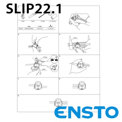 Двосторонній проколюючий затискач ENSTO SLIP22.1 (10-95)/(10-95)