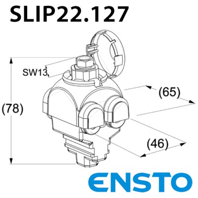 Проколюючий затискач SLIP22.127 (25-95)/(2,5-95) для відпайки від неізольованого проводу