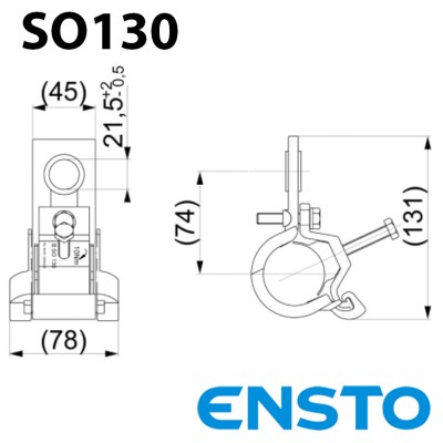 Затискач підтримуючий ENSTO SO130 для СІП 2-4х(16-120)