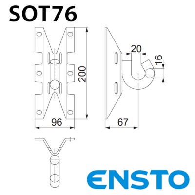 Гак універсальний ENSTO SOT76 під бандажну стрічку або шурупи